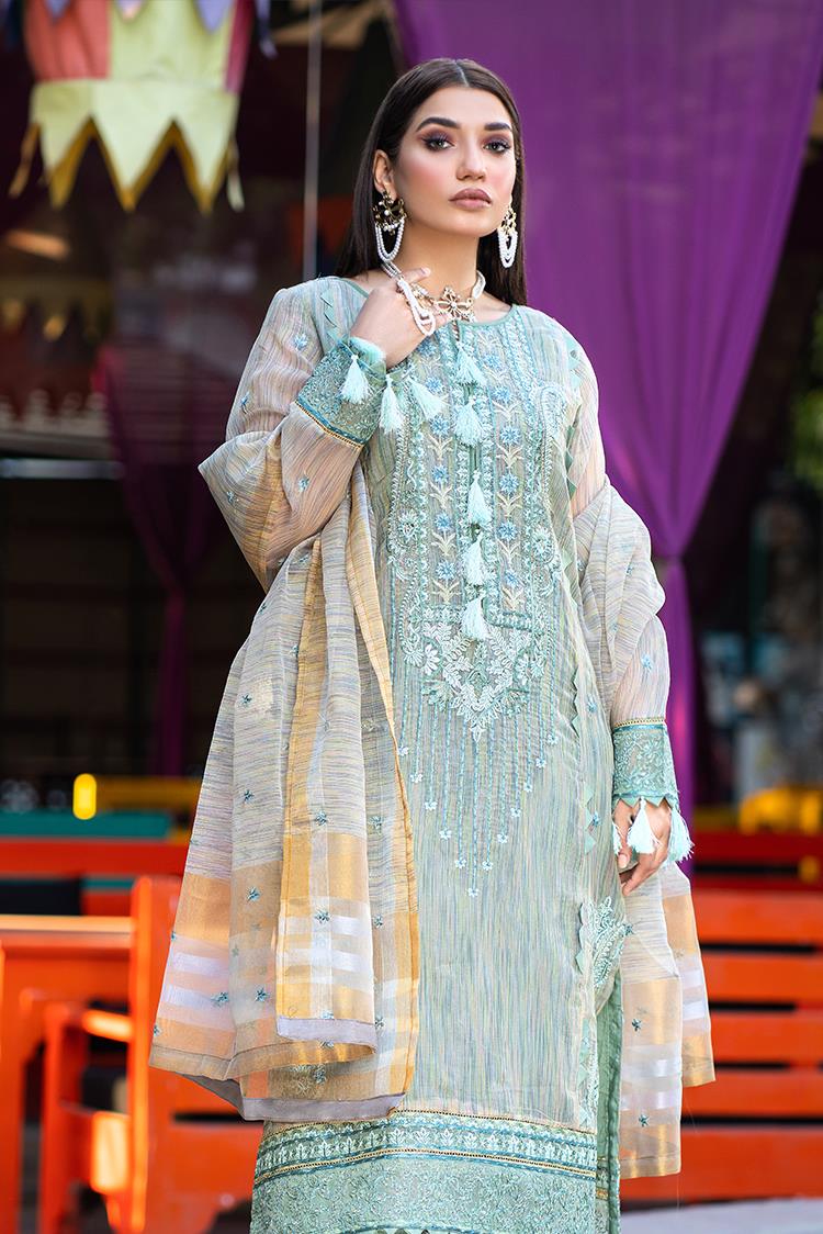 Picture of Ellena - 3-PC Stitched Organza Suit - Available at Raja Sahib