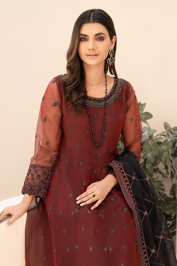 Picture of Ellena - 3-PC Stitched Organza Suit - Available at Raja Sahib