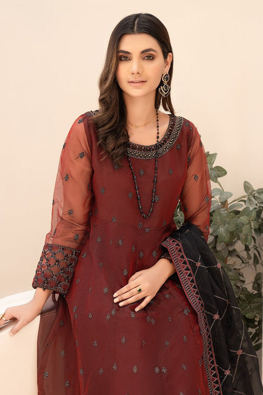 Picture of Ellena - 3-PC Stitched Organza Suit - Available at Raja Sahib