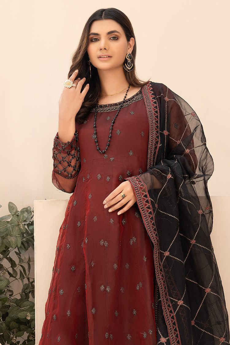 Picture of Ellena - 3-PC Stitched Organza Suit - Available at Raja Sahib