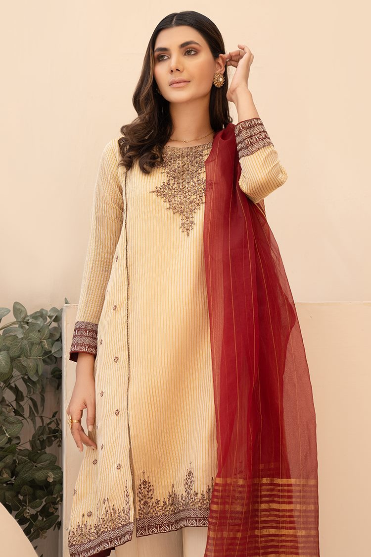 Picture of Ellena - 3-PC Stitched Organza Suit - Available at Raja Sahib