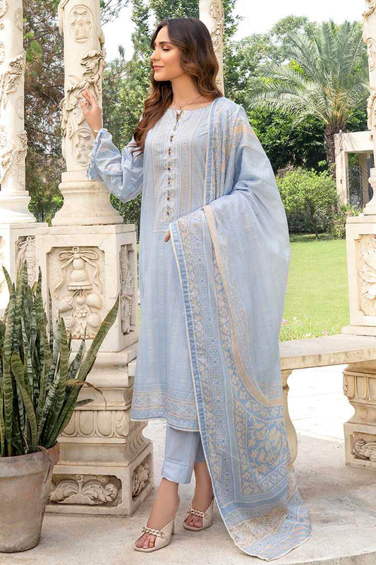 Picture of Ellena - 3-PC Unstitched Digital Printed Lawn Suit - Available at Raja Sahib