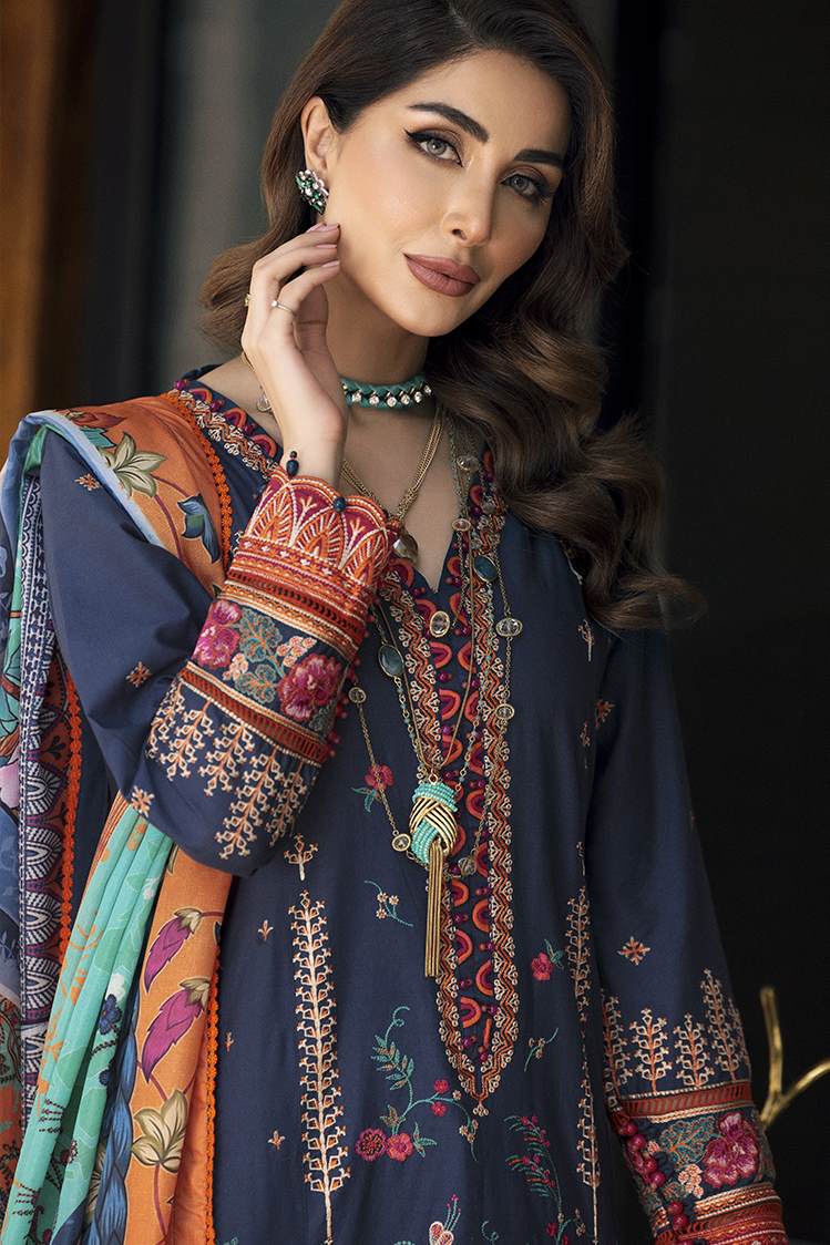 Picture of Ellena - 3-PC Unstitched Digital Printed Lawn Suit - Available at Raja Sahib