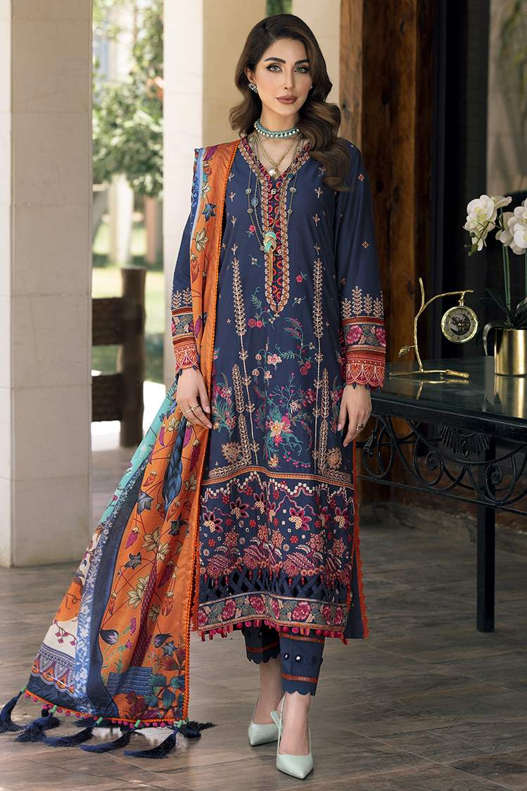 Picture of Ellena - 3-PC Unstitched Digital Printed Lawn Suit - Available at Raja Sahib